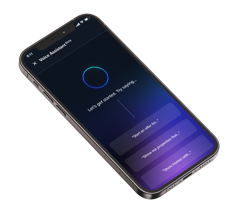 Image shows example of an offer being created using your voice